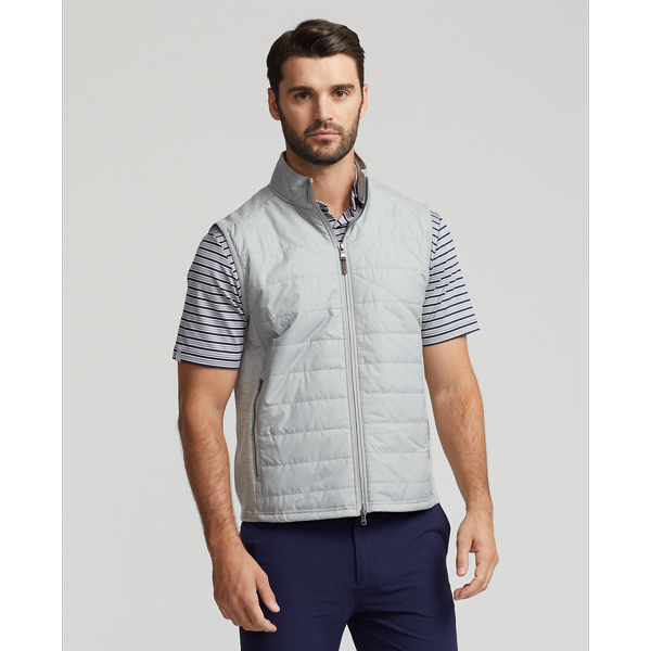 Polo Ralph Lauren Mens Reversible Hybrid Vest (Large, Windsor Heather) 