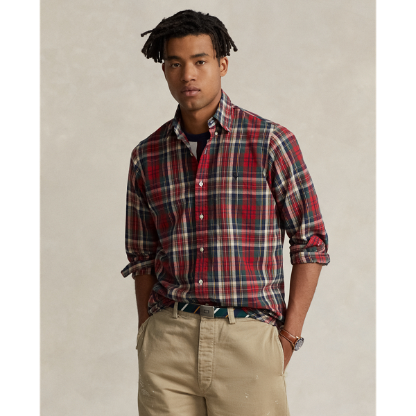 Chemise Oxford ajustée écossaise
