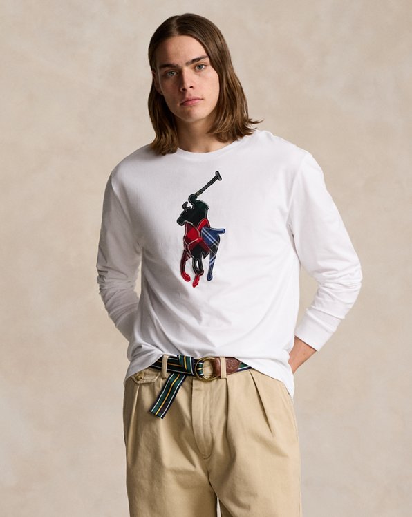 Classic Fit Plaid-Pony Jersey T-Shirt