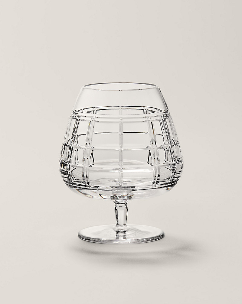 Hudson Plaid Brandy Glass Ralph Lauren Home 1