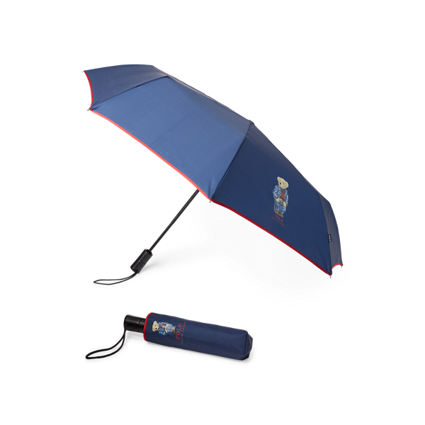 Denim Polo Bear Collapsible Umbrella