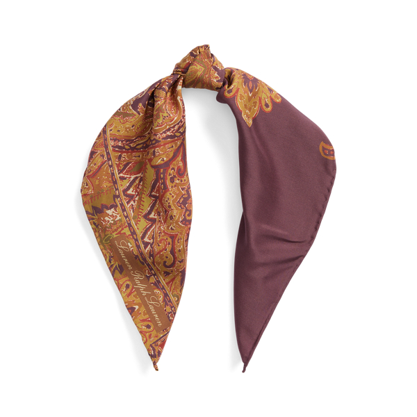 Cameron Paisley Silk Habotai Scarf