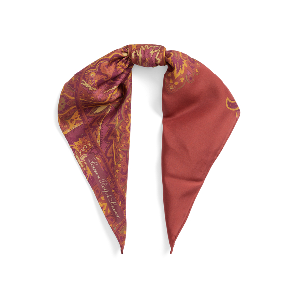 Cameron Paisley Silk Habotai Scarf