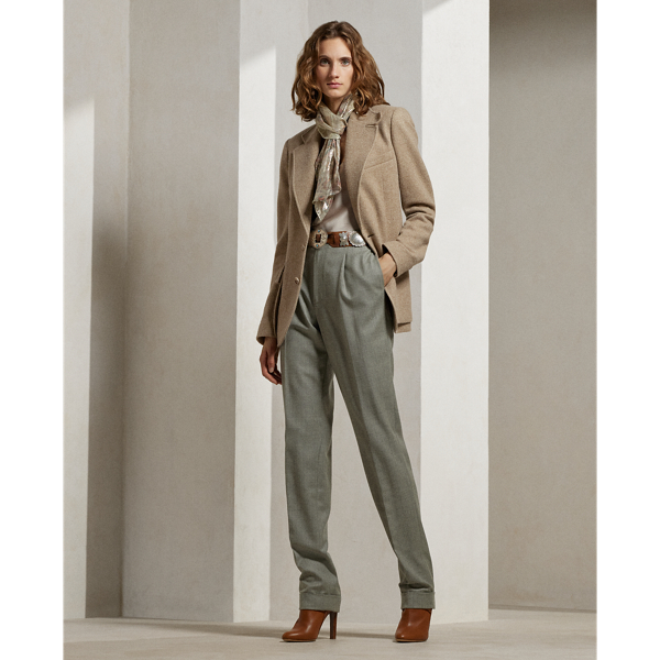 Jaena Pleated Flannel Pant