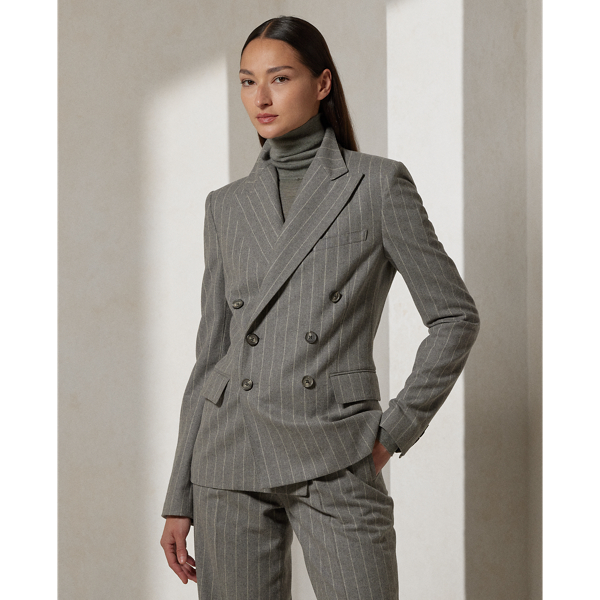 Safford Chalk-Stripe Flannel Jacket
