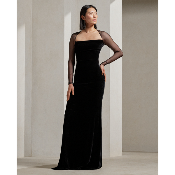 Ralph lauren store black long dress