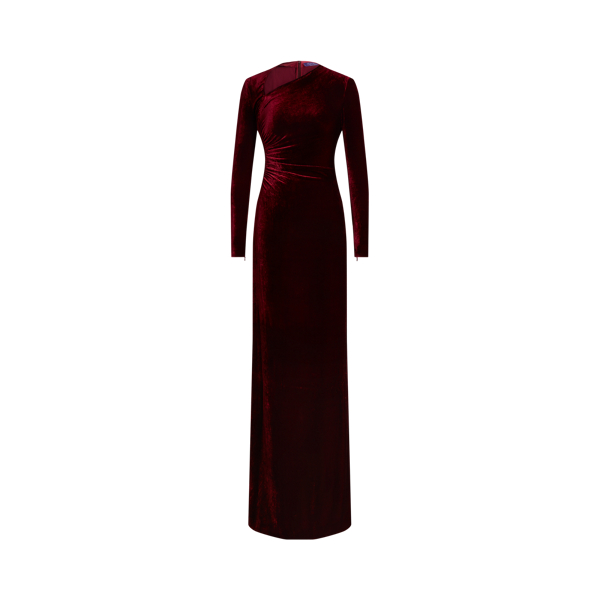 Kinslee Velvet Long Sleeve Evening Dress for Women Ralph Lauren UK