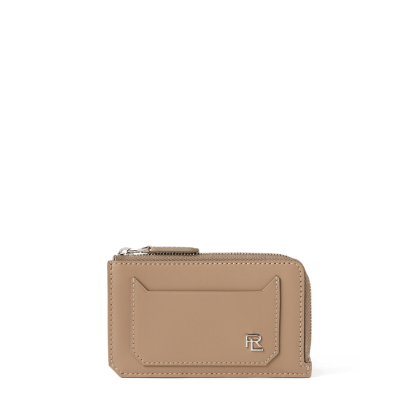 RL Box Calfskin Zip Card Case