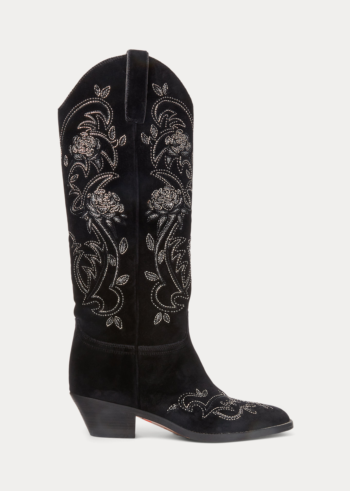 Jaelynne Embroidered Velvet Tall Boot