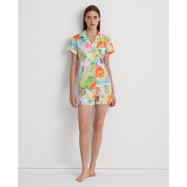 Floral Lawn Boxer Sleep Set