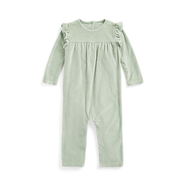 Babygrow veludo espesso folhos
