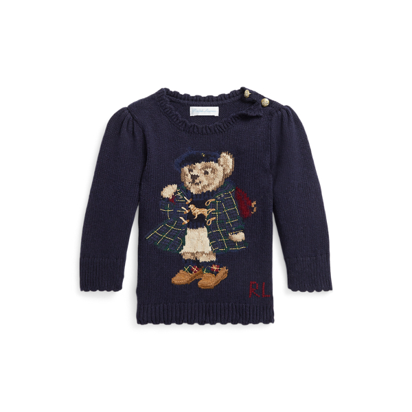 Camisola de malha em algodão Polo Bear