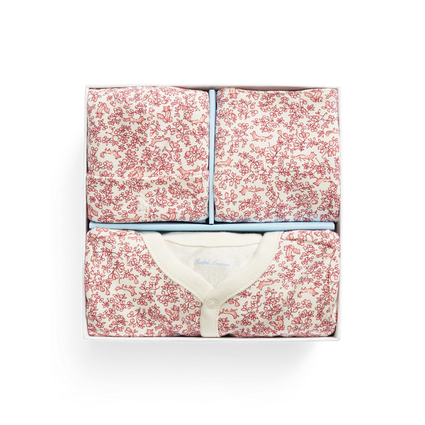 Coffret cadeau à motif renard en coton