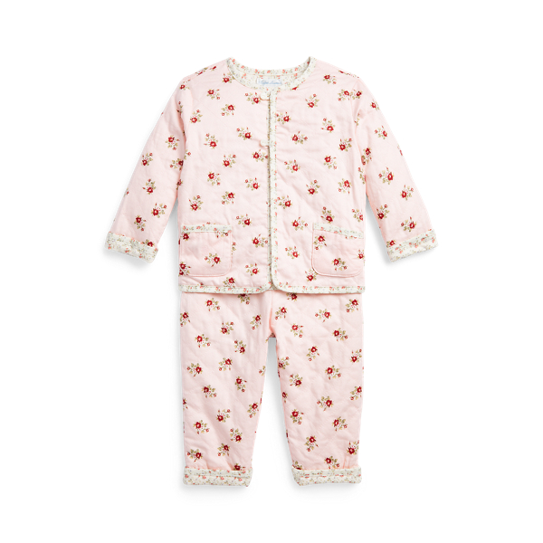 Veste et pantalon réversibles fleuris