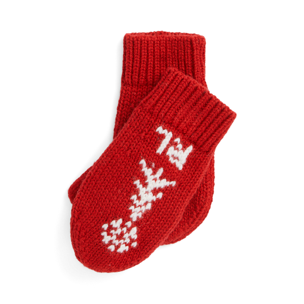 Logo Cotton Blend Mitten