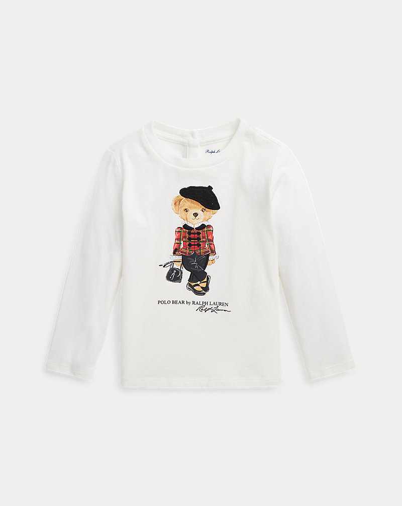 Langarm-T-Shirt aus Jersey mit Polo Bear Baby-Mädchen 1