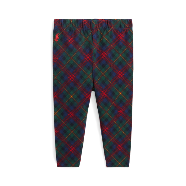 Leggings de malha elástica em xadrez