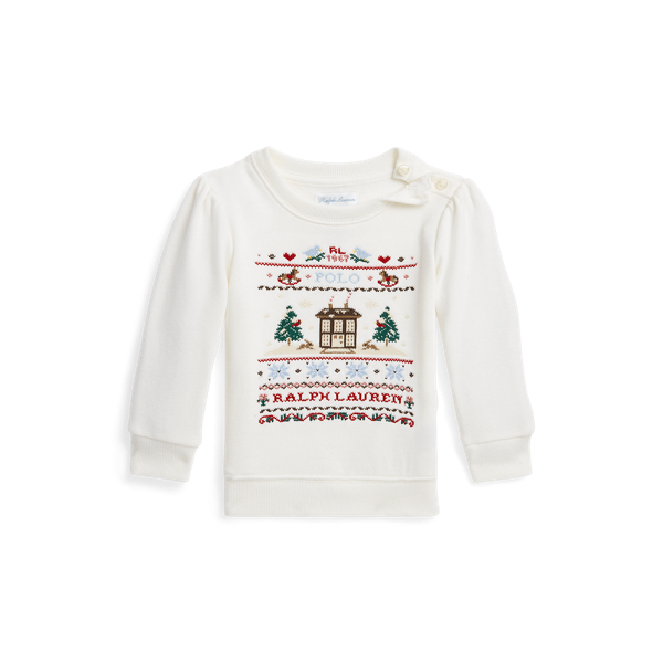 Sweatshirt de tecido polar bordada