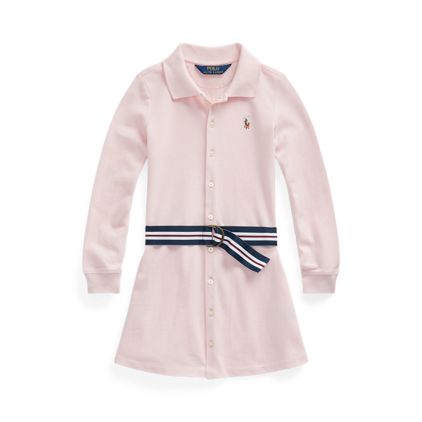 Polo Ralph Lauren Belted Knit Oxford Polo Dress