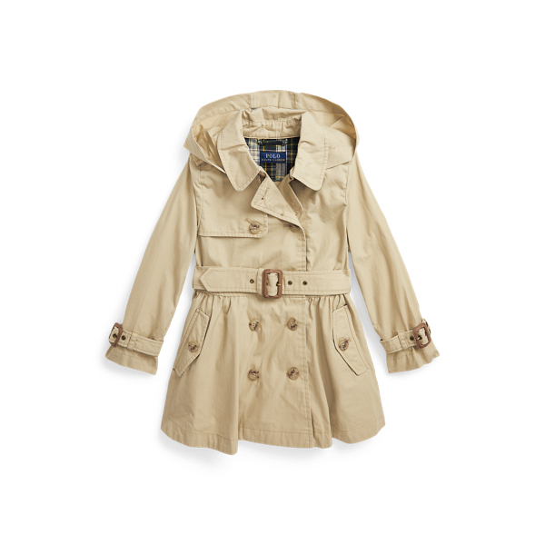 Hooded Trench Coat Girls 2-6x 1
