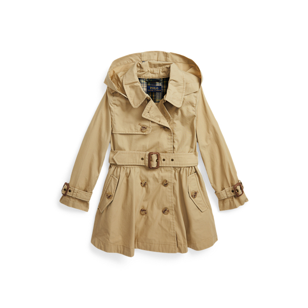 Hooded Trench Coat Girls 2-6x 1