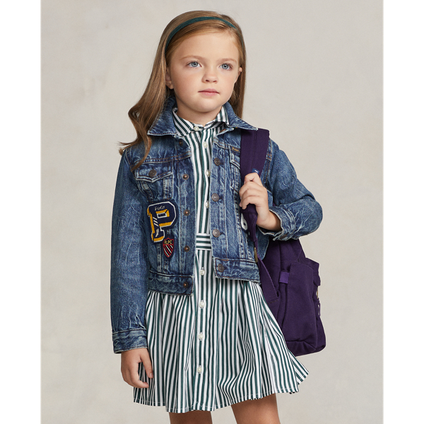 Polo Ralph Lauren Letterman-Patches Denim Trucker Jacket