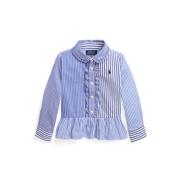 Striped Cotton Peplum Fun Shirt