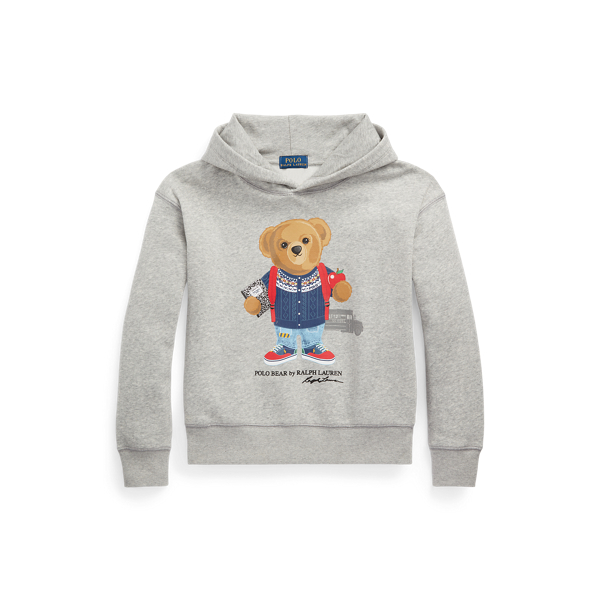 Buy Polo Ralph Lauren Grey Polo Bear Fleece Hoodie for Men in Qatar