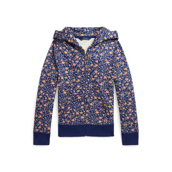 Floral Fleece Full-Zip Hoodie