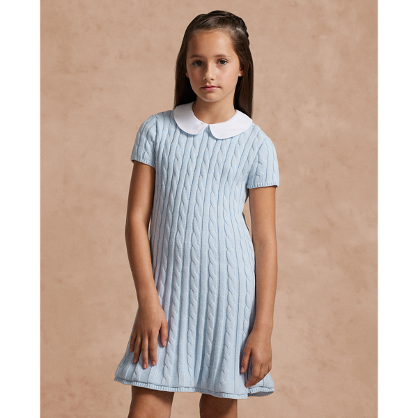 Cable-Knit Cotton Sweater Dress Girls’ Collection 7-16 1