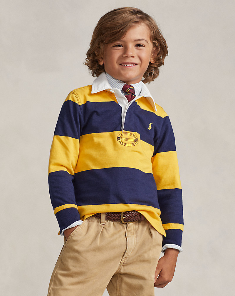Striped Cotton Jersey Rugby Shirt Boys 2-7 1