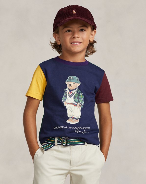 T-shirt Polo Bear color-block en coton