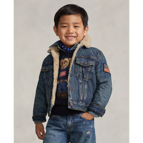 Teddy Fleece–Lined Denim Trucker Jacket