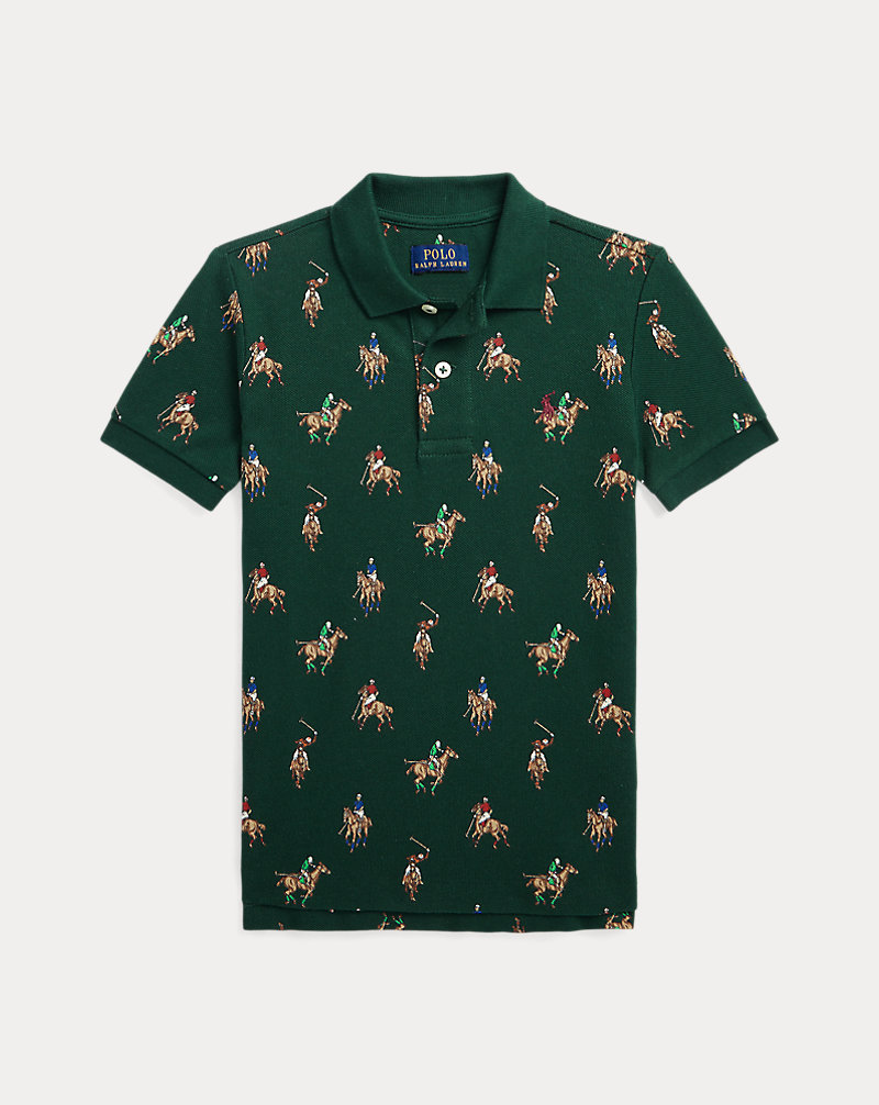 Equestrian-Print Cotton Mesh Polo Shirt Boys 2-7 1