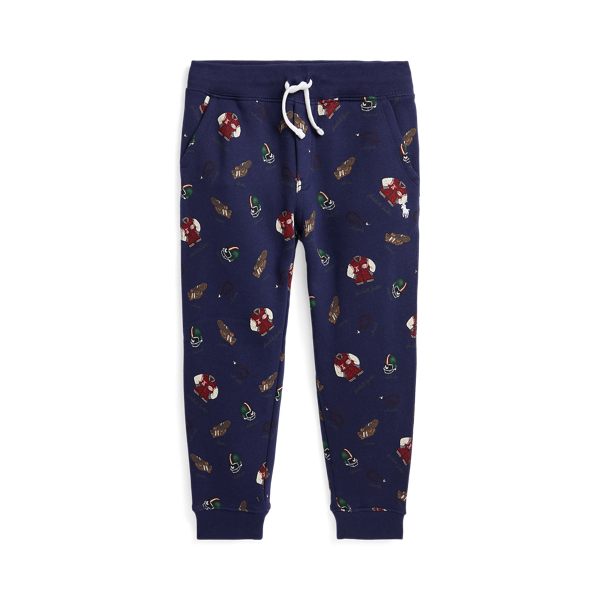 Pantalon motif universitaire en molleton