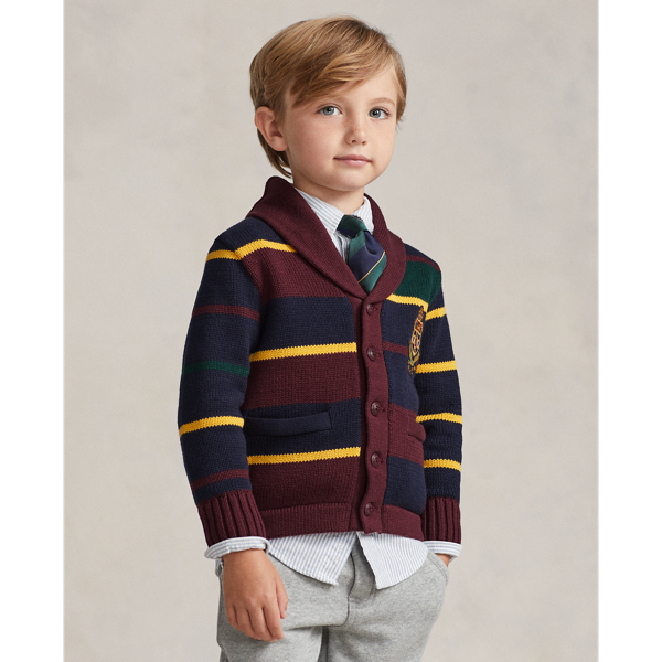 Striped Patchwork Cotton Cardigan