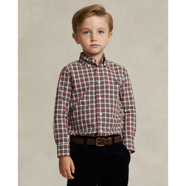Plaid Cotton Poplin Shirt