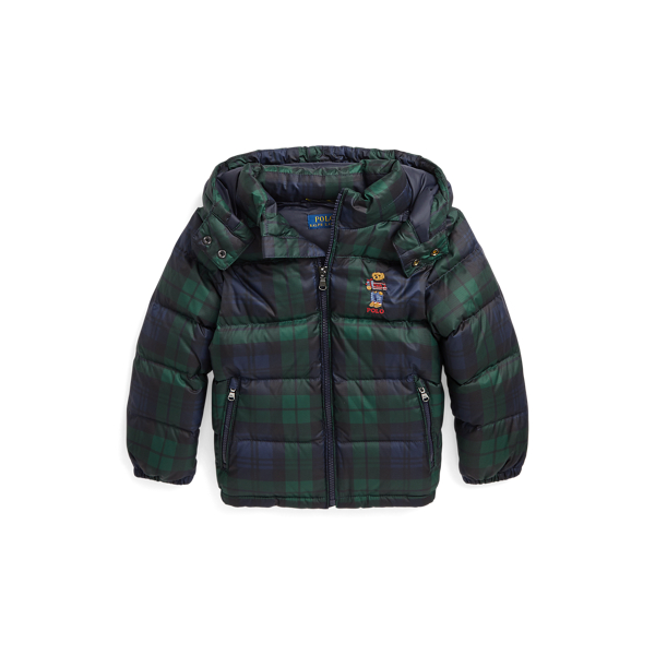 Polo Ralph Lauren Polo Bear Plaid Down Hooded Jacket