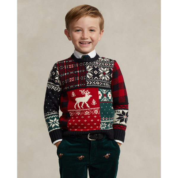 Patchwork Crewneck Sweater