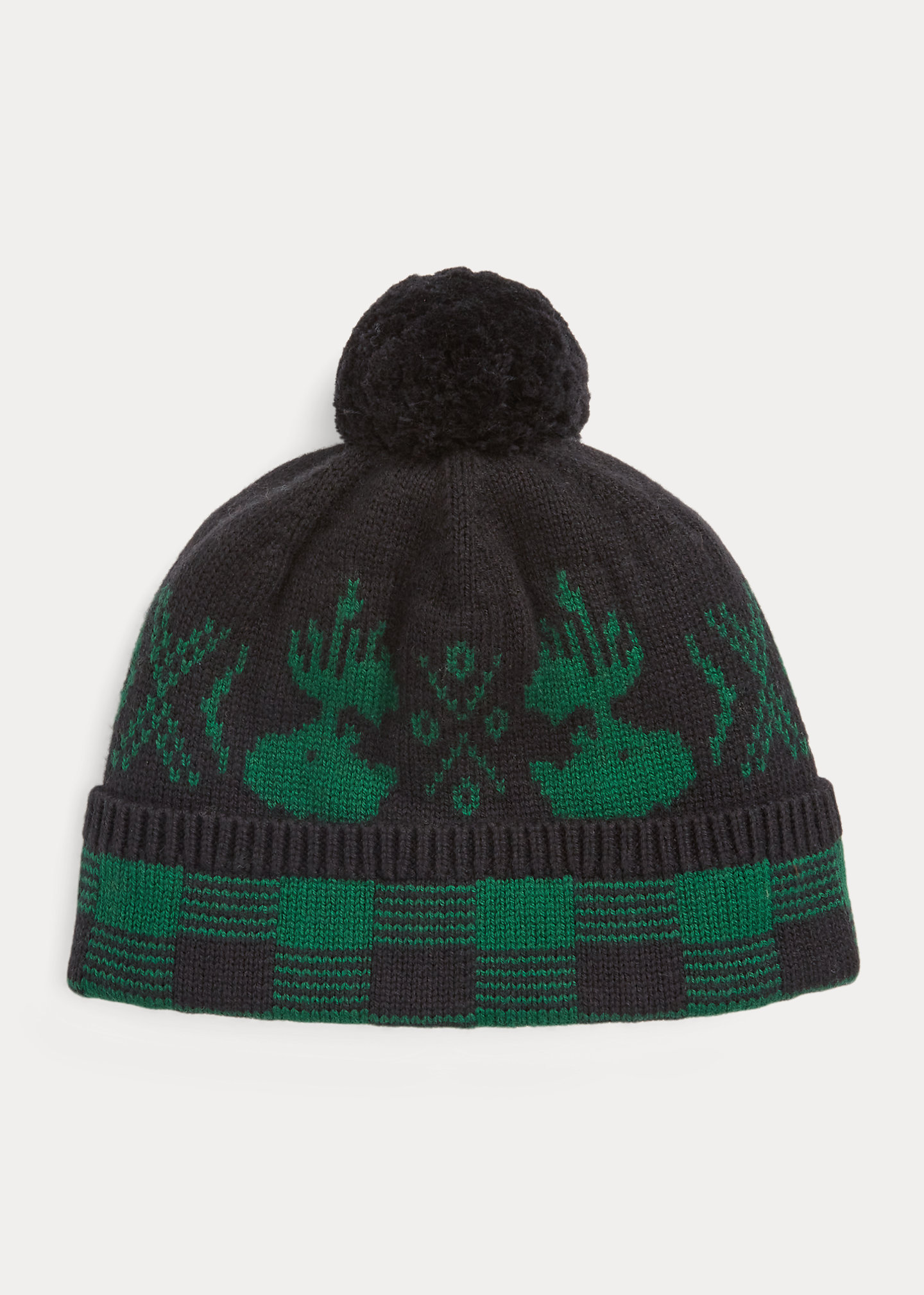 Moose-Plaid Cotton-Blend Hat