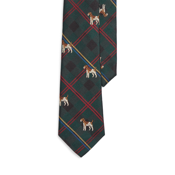 Plaid Terrier Silk Tie