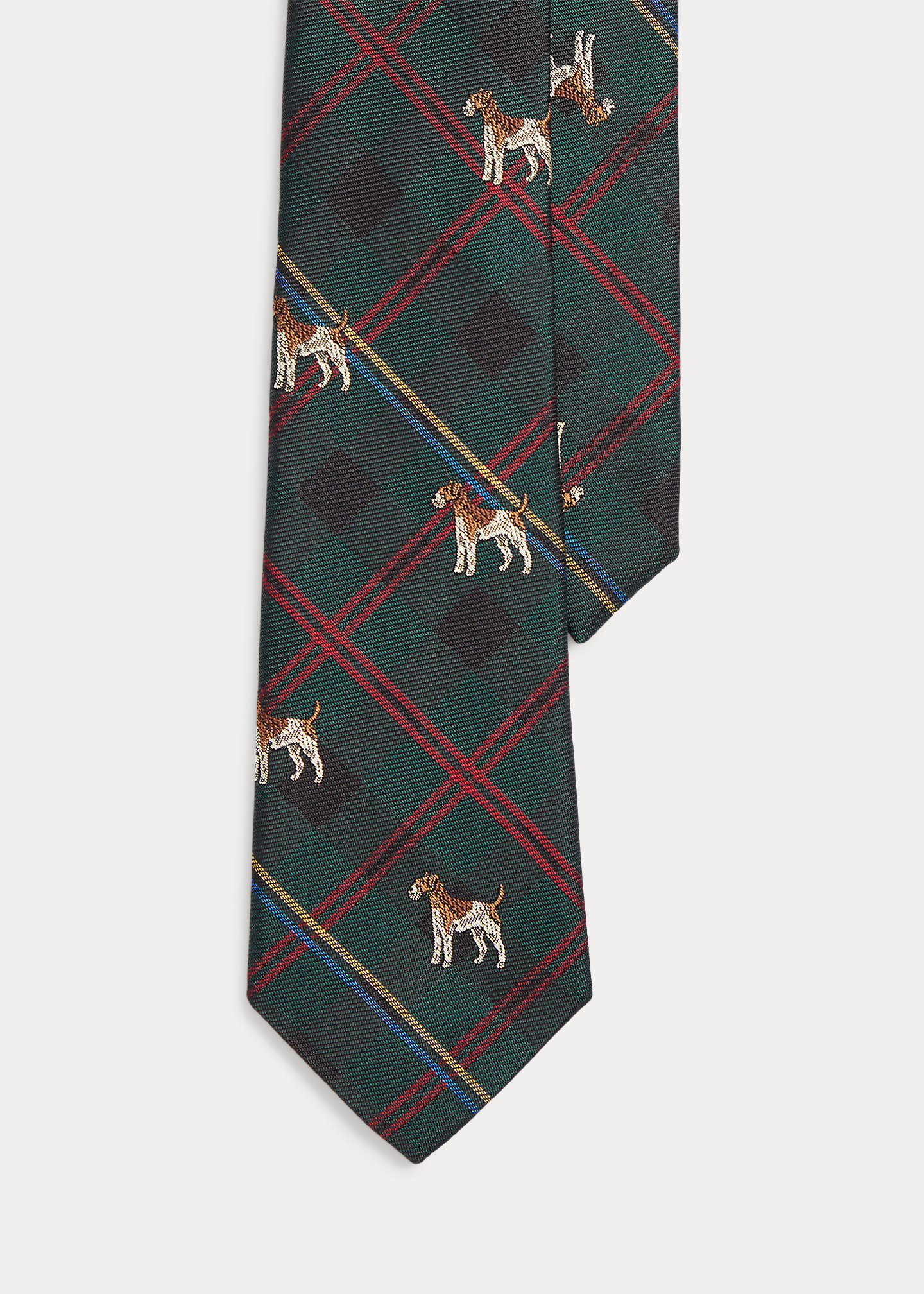 Plaid Terrier Silk Tie