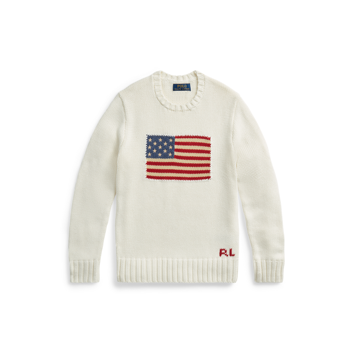 Polo Ralph Lauren Flag Cotton Crewneck Sweater