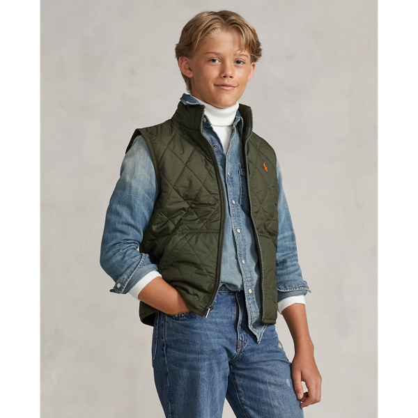 Quilted Fleece-Lined Vest