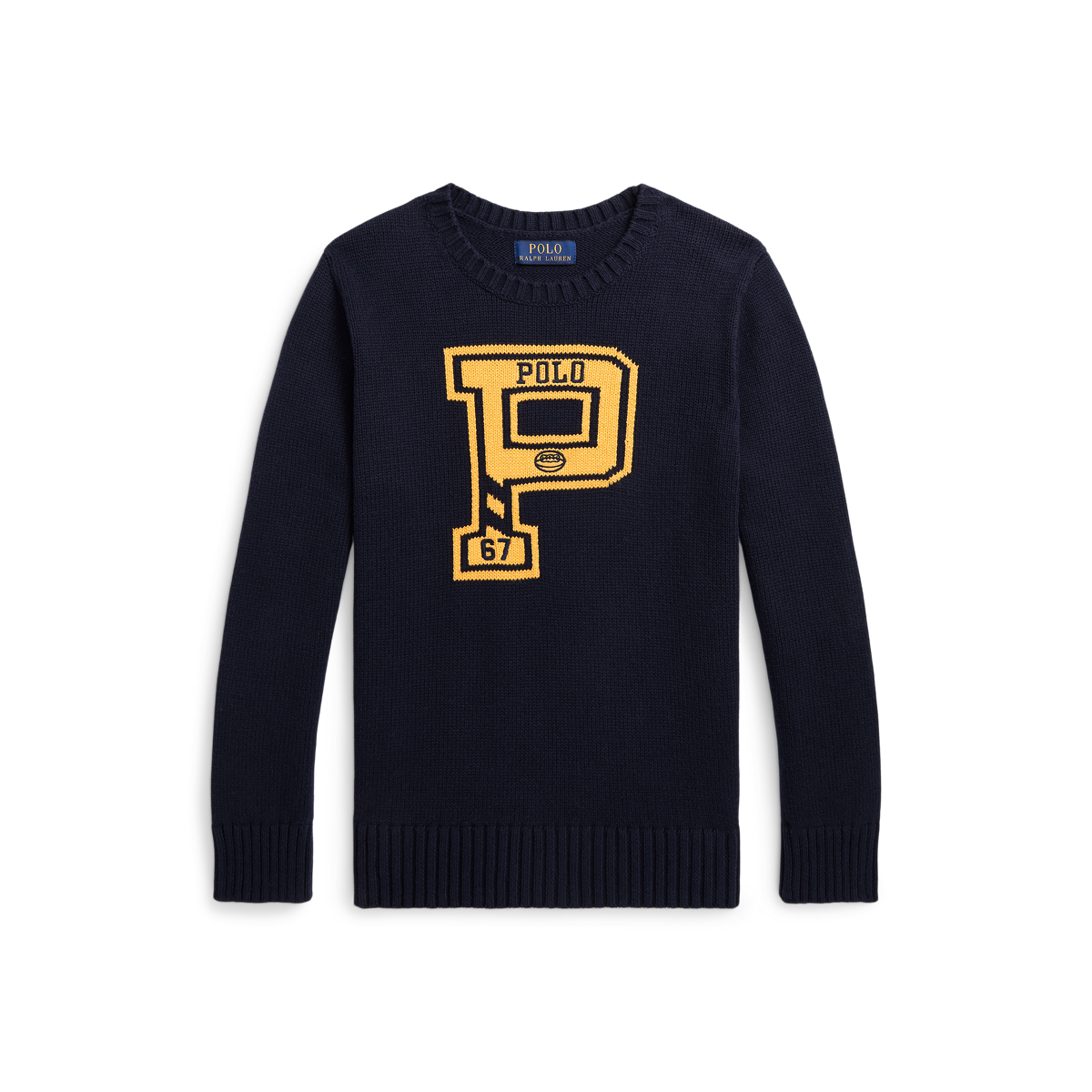 Polo hotsell letterman sweater