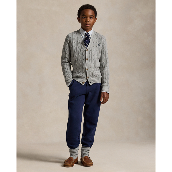 Cable knit cardigan boys store
