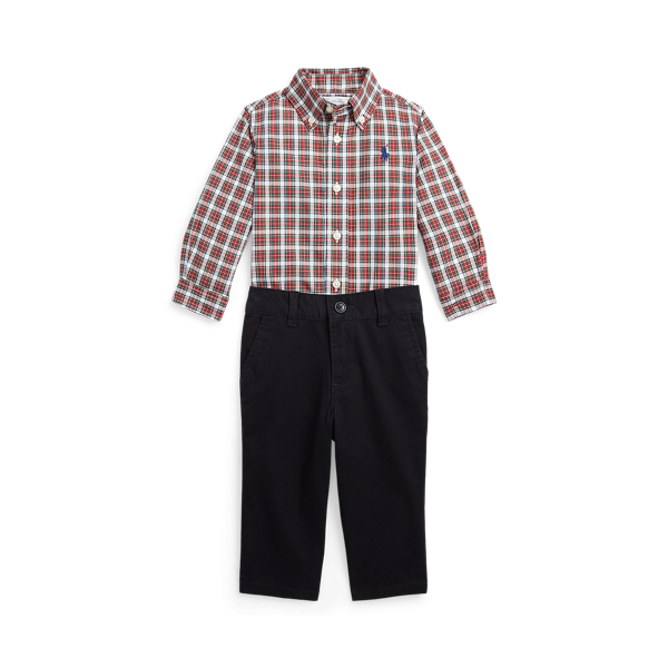 Polo Ralph Lauren Plaid Shirt & Flex Abrasion Pant Set