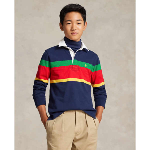 Striped Cotton Jersey Rugby Shirt