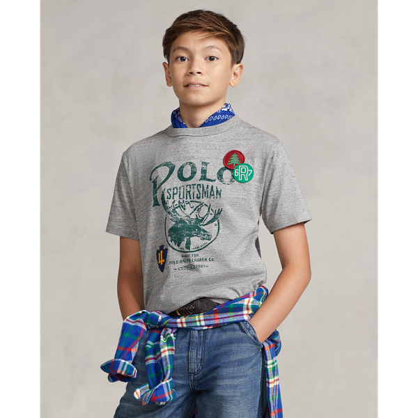 T-shirt com gráfico em malha de algodão
