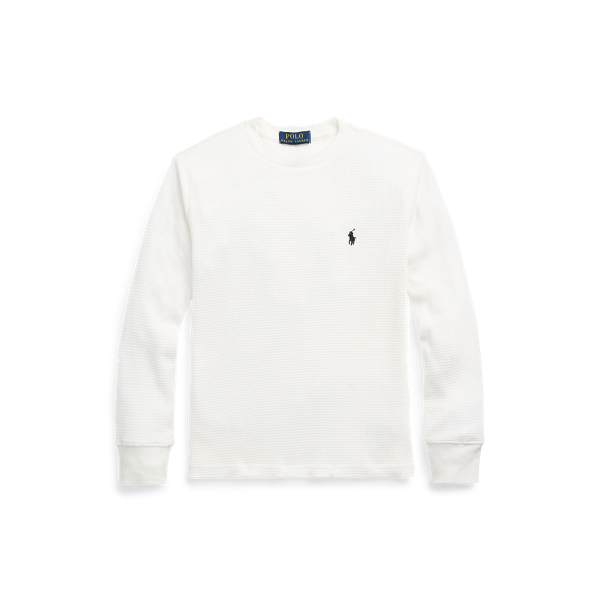 Waffle-Knit Cotton Long-Sleeve Tee